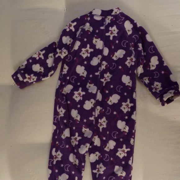 Girls Size 12mos Emma & Jack Purple 1-piece PJs - Picture 3 of 3